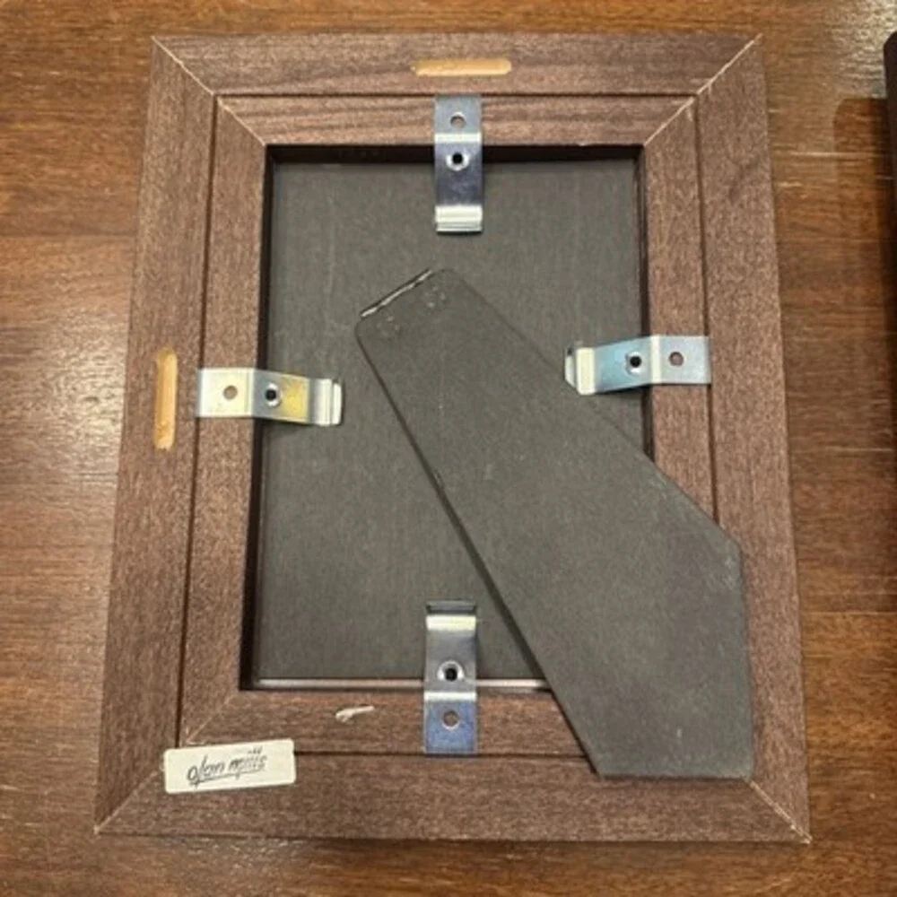 Vintage Olan Mills 5”x7” Solid Wood Picture Frames Set Of 2